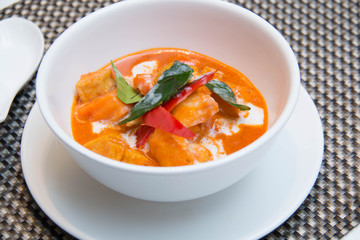 Delicious red curry thai vegetarian