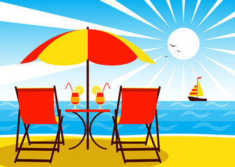 beach scene