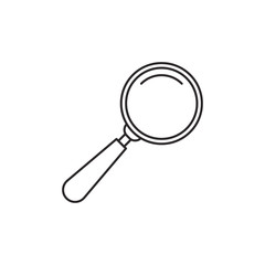 Outline loupe icon isolated on white background