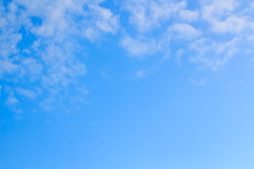 Fototapeta na wymiar Blue sky with Fuzzy clouds, abstract background.