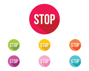 Stop Flat Color Icon