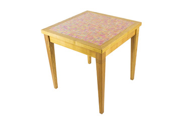 wooden coffee table isolated