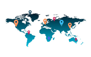 Obraz premium Political World Map