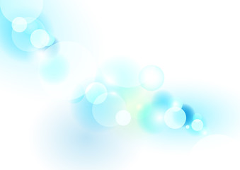 Abstract White and Blue Bokeh Background