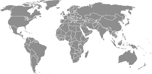 Obraz na płótnie Canvas Political World Map