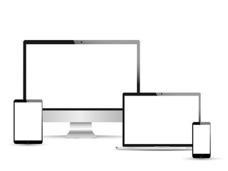 Digital devices. Laptop, tablet, monitor