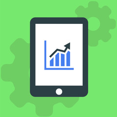 Vector illustration of cloud app software.