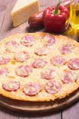 Hot Homemade Pepperoni Pizza