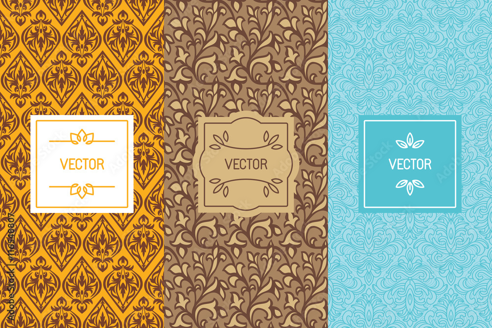 Poster vector set of design elements and templates for food or chocolat