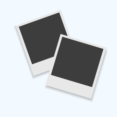 Blank Instant Photos Isolated on White