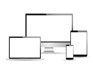 Digital devices. Laptop, tablet, monitor
