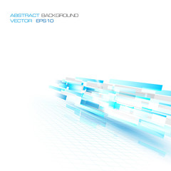 White and Blue Abstract technology background. rectangle and geo