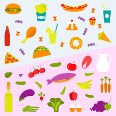 Healthy food and fast