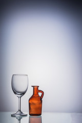 Glasses in blue color tone.