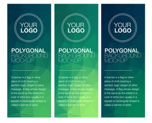 Vertical polygonal banners