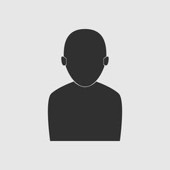 Customer vector icon. Style is bicolor flat circled symbol, soft blue colors, rounded angles