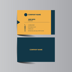 Modern Simple Light Business Card Template. Business Card Vector Background.