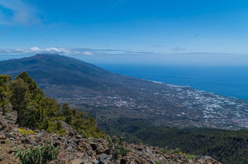 Beautiful view over the western side of La Palma, Spain