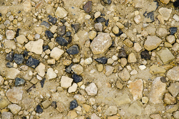 The texture of the stones