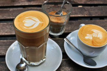 Capucino and latte