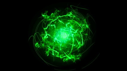 Green Abstract Line Energy With Shockwave