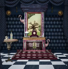  Bizarre room inspired by Alice in wonderland tale © EllerslieArt