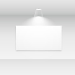 gallery interior with empty frames