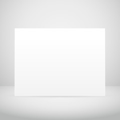 empty picture frame in white room