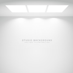 Fototapeta premium white studio lights background