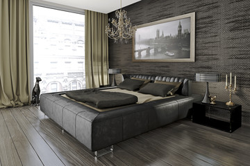 Schlafzimmer mit Doppelbett