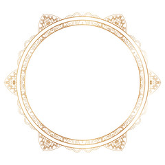 Vector gold floral frame silhouettes.
