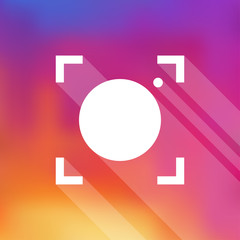 Icon Record instagram on a colored background with shadow