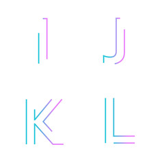 Alphabet maze. Typographic alphabet in a set. Minimal design on a white background