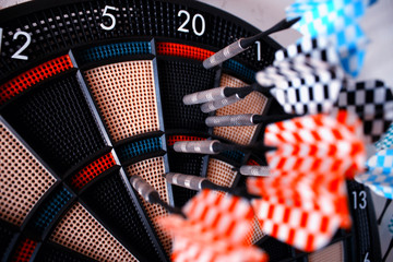 The darts isolated with many arrows on dart.