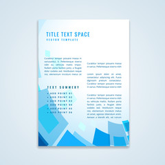 brochure design with geometric shapes