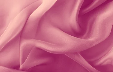 Deurstickers Stof abstracte roze stoffen plooien