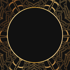 Round lace border frame silhouettes. Can be used for decoration and design photo frame, menu, card, scrapbook, album. Vector Illustration.