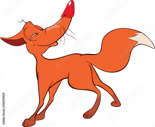 "Illustration of a Red Fox. Cartoon Character" Stock image and royalty