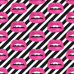 Glamour seamless lip pattern. Vector illustration for fashion design