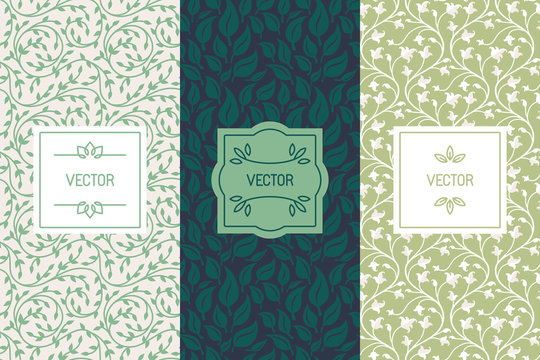 Vector set of packaging design templates for cosmetics, beauty p