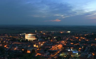 Fototapeta premium Sunset over Mikulov town in summer
