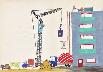Naklejka premium Kids Painting
