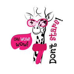 head of a giraffe hipster