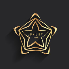 luxury label logo template