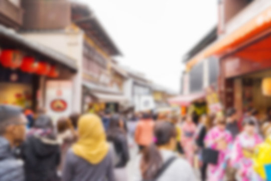 Japanese street market blur for Background