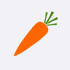 Yellow Carrot ripe icon. Modern simple flat vegetarian sign. Eco