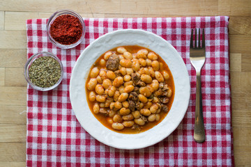 Baked beans / Kuru Fasulye / Turkish Food.