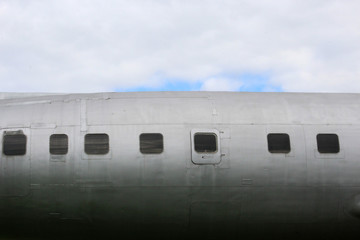 windows of old plane