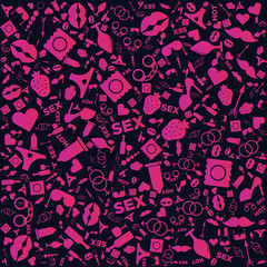 Sex glyph icons styled backround.