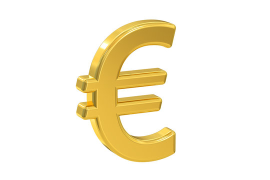 euro symbol, 3D rendering